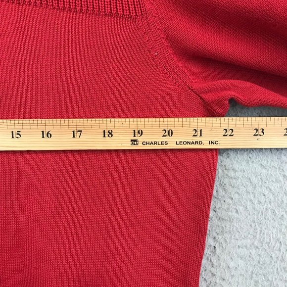 New Club Room Ribbed Four-Button Sweater Men's XL Ablaze Mock Neck Long Sleeve - Picture 8 of 10